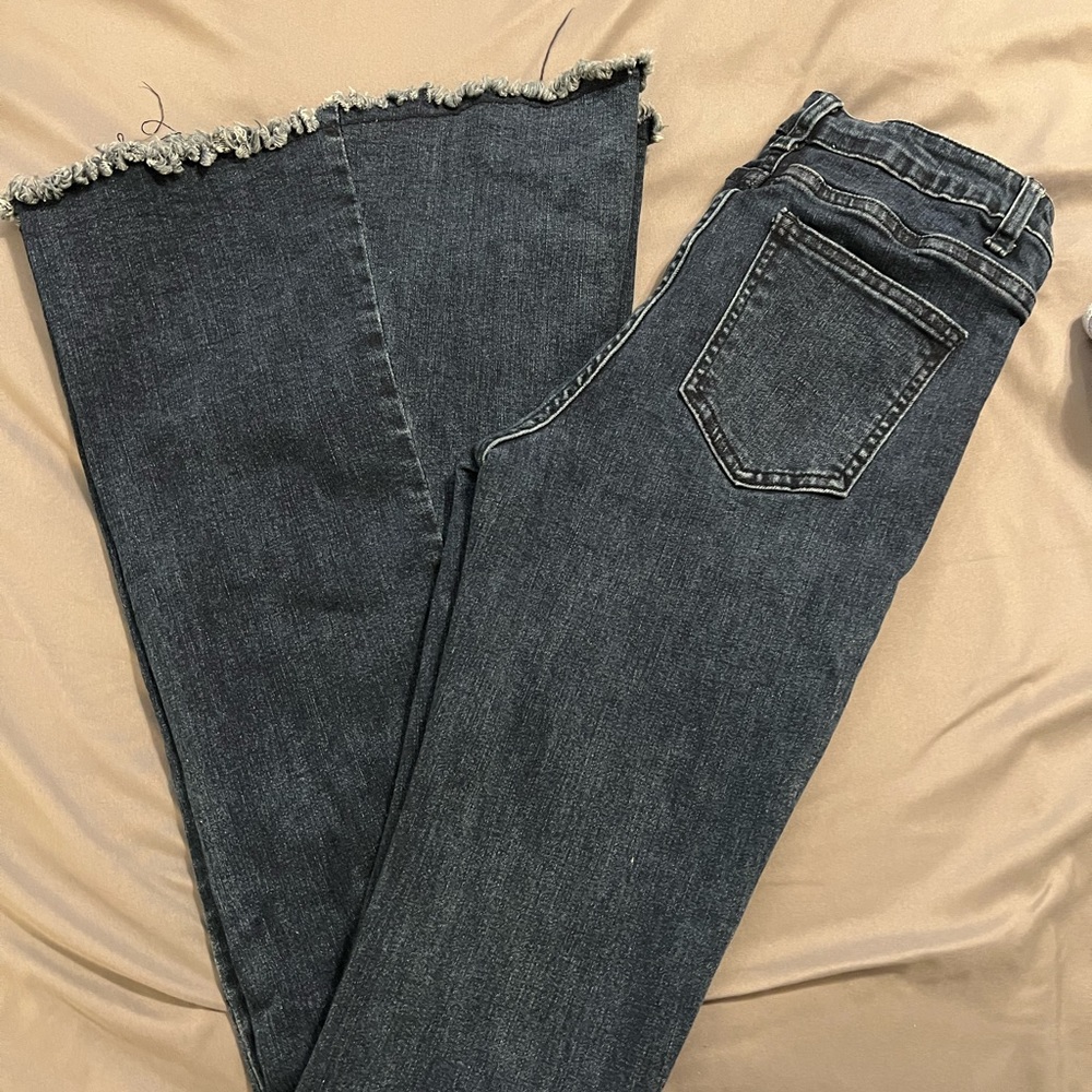 Altered estate, Jean with Bella and fray bottom. Size Large
